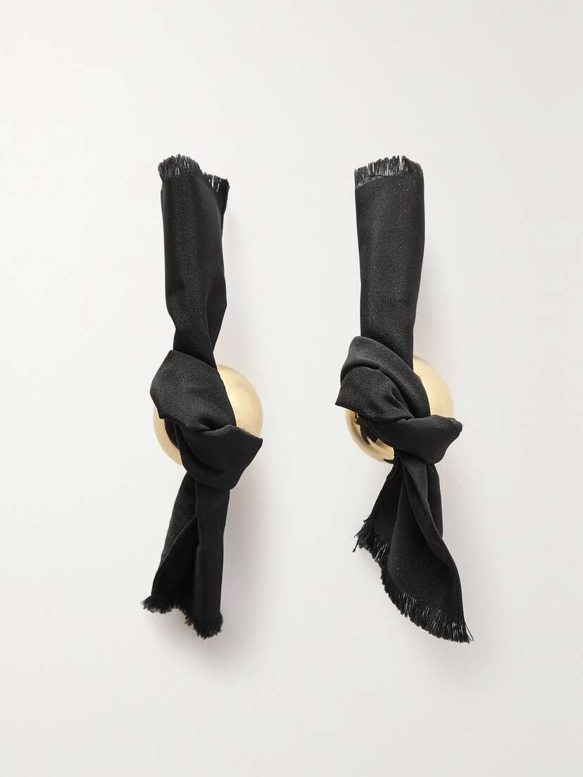 Jacquemus Gold-tone And Taffeta Earrings