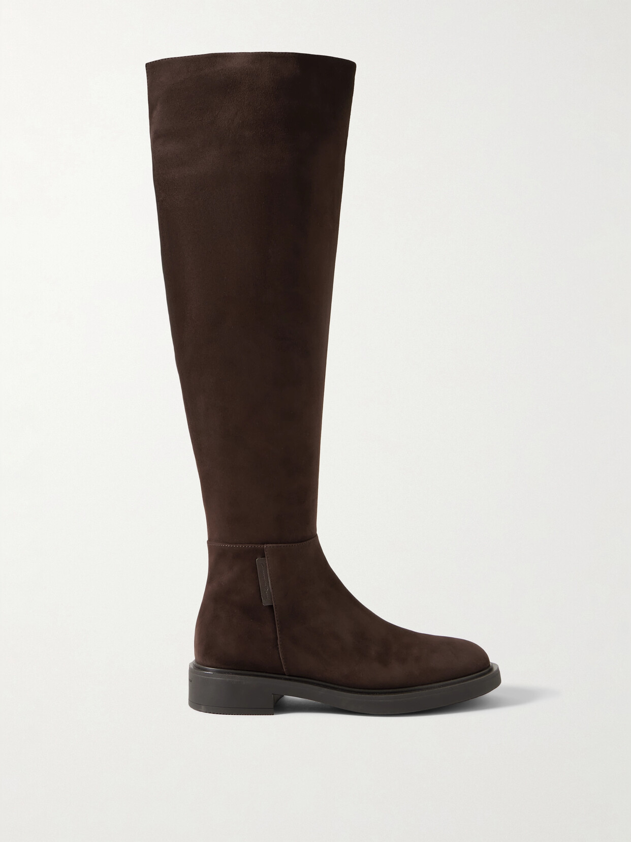 Shop Gianvito Rossi Lexington Suede Over-the-knee Boots In Brown