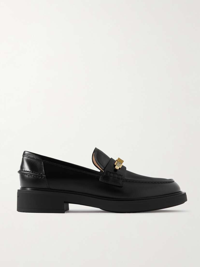 Gianvito Rossi Dover Embellished Leather Loafers