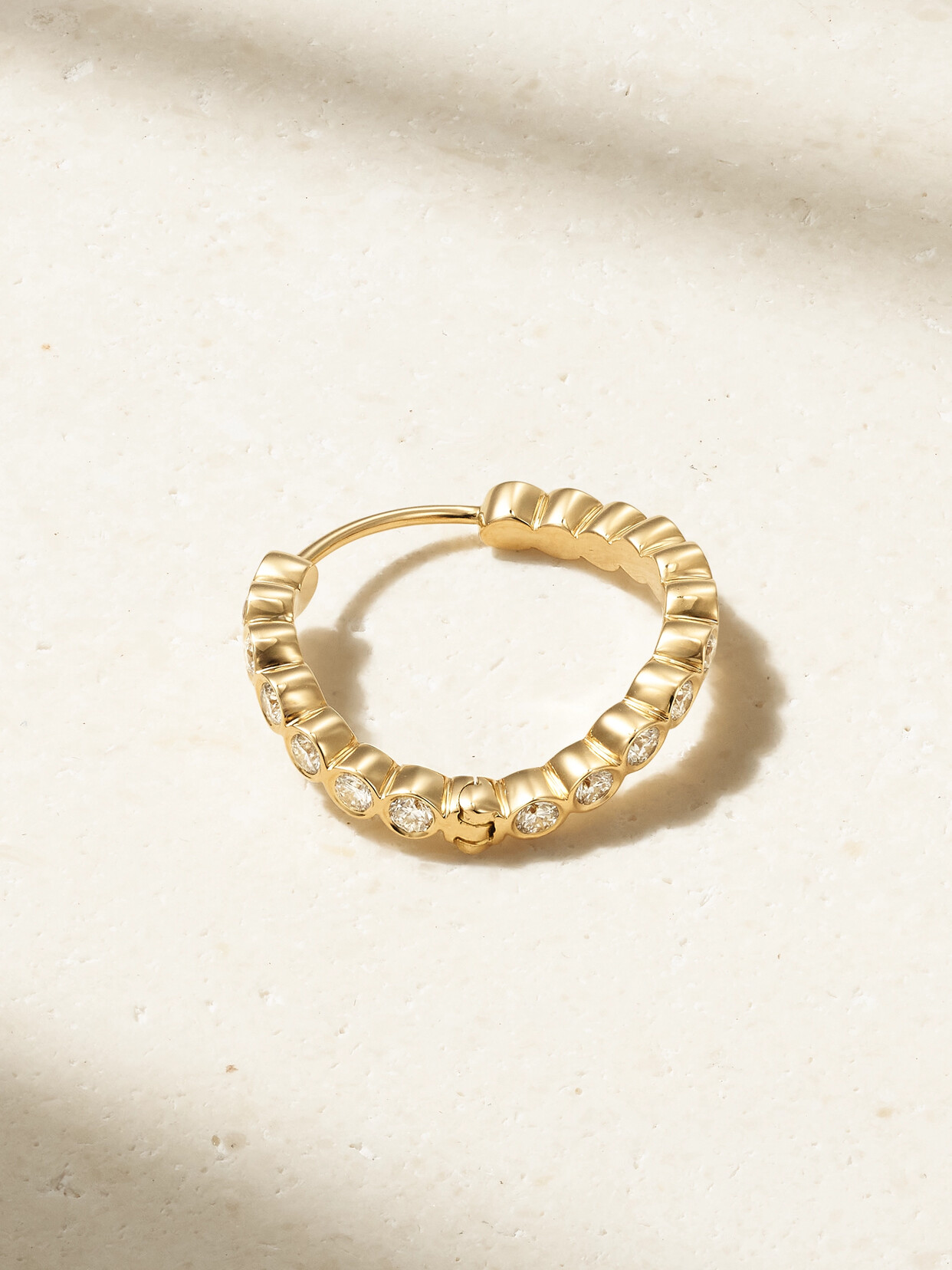 Sophie Bille Brahe - Courant D'ensemble 18-karat Recycled Gold Diamond Single Hoop Earring - R