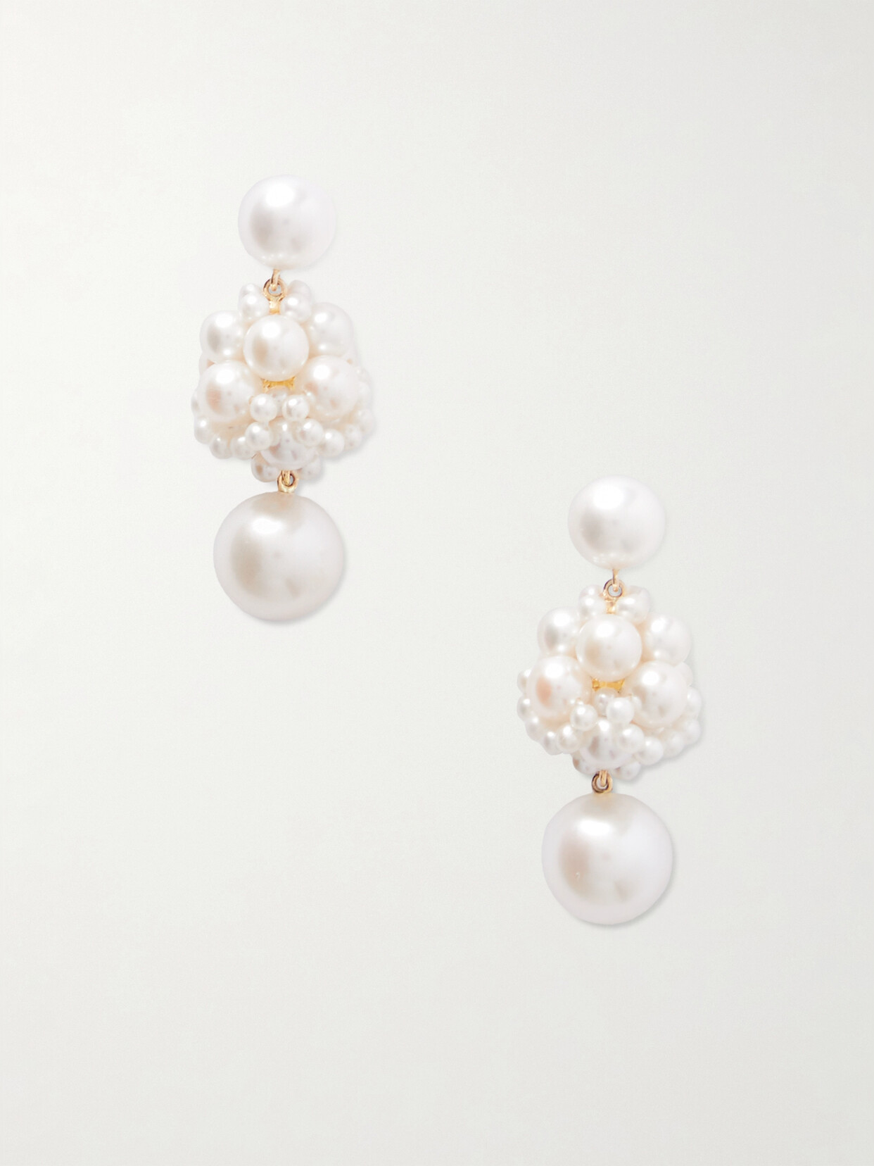Sophie Bille Brahe Dora 14-karat Recycled Gold Pearl Earrings