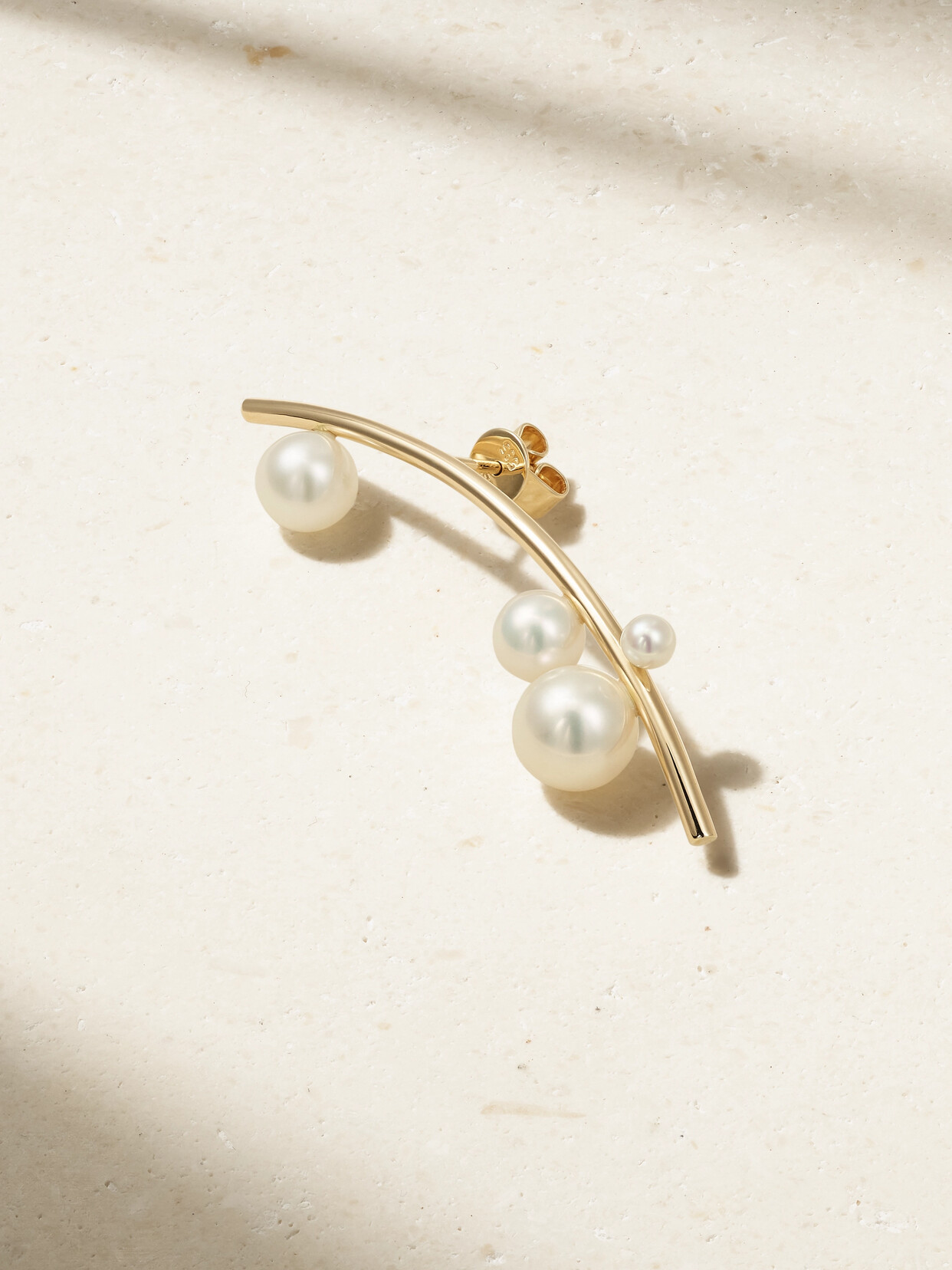 Sophie Bille Brahe Stellari Perle 14-karat Reycled Gold Pearl Single Earring - R
