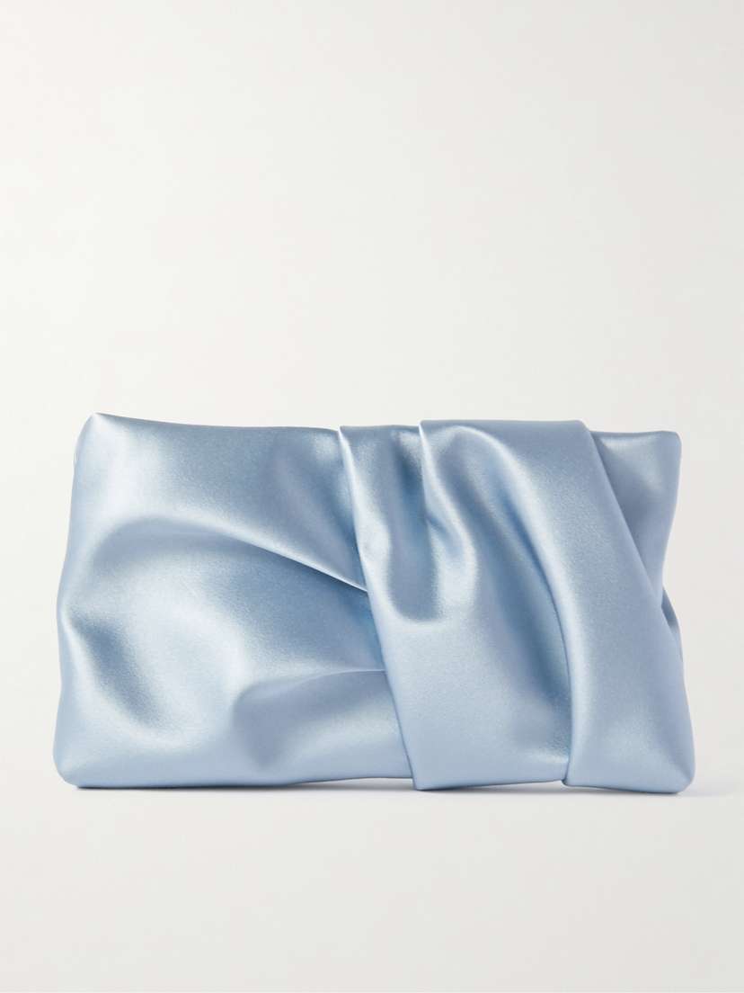 Jimmy Choo Bonny Gathered Satin Clutch