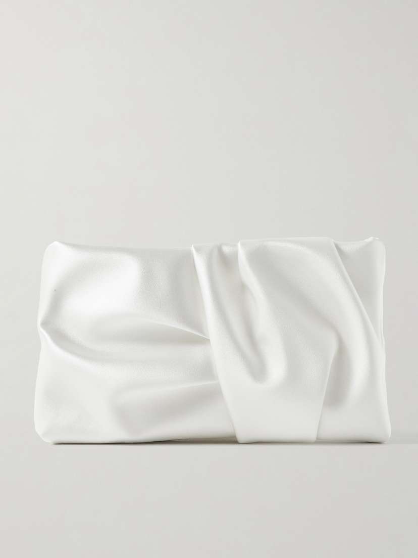 Jimmy Choo Bonny Gathered Satin Clutch