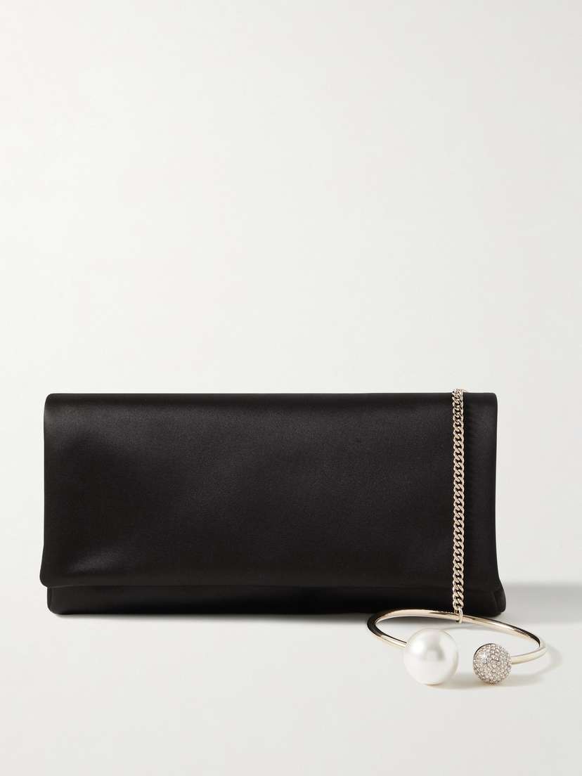 Jimmy Choo Xandra Embellished Satin Clutch