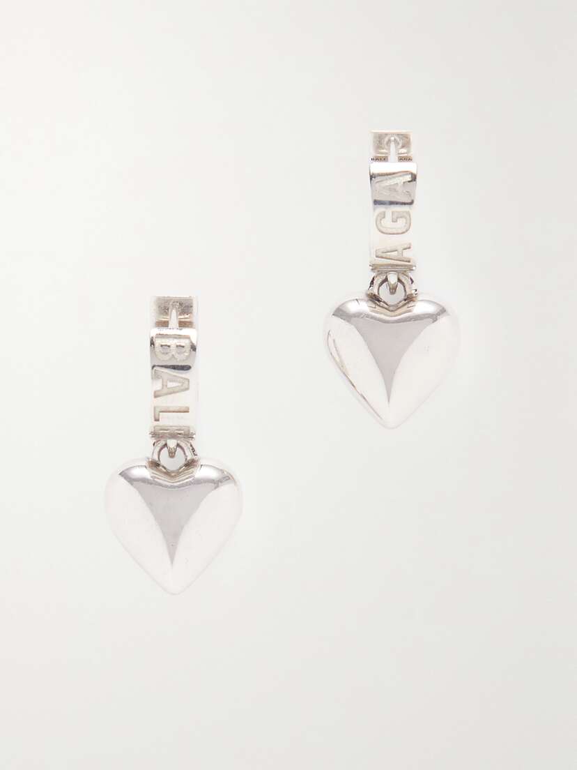 Balenciaga Recycled Silver Hoop Earrings