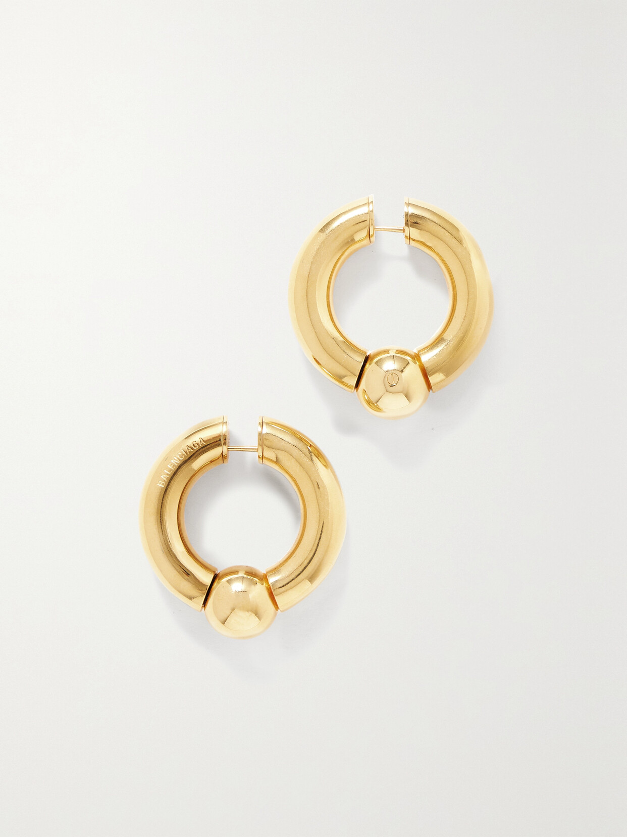 Balenciaga Mega Gold-tone Hoop Earrings