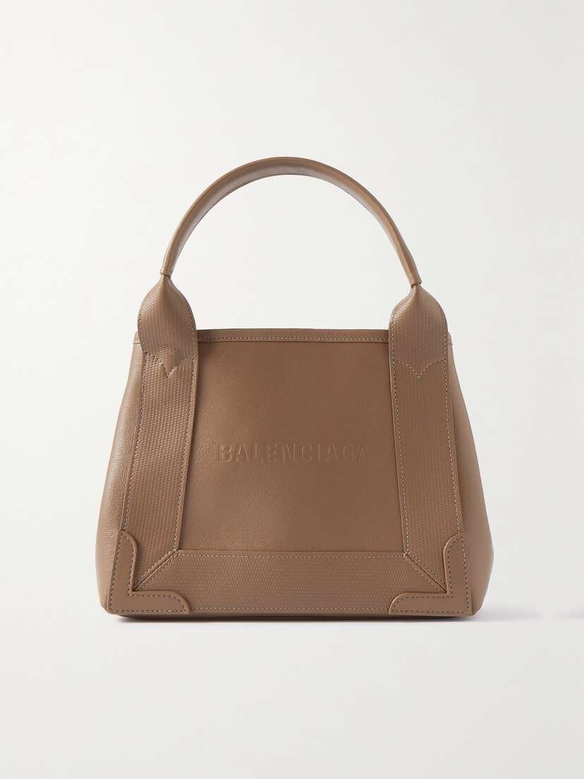 Balenciaga Navy Cabas Xs Leather Tote