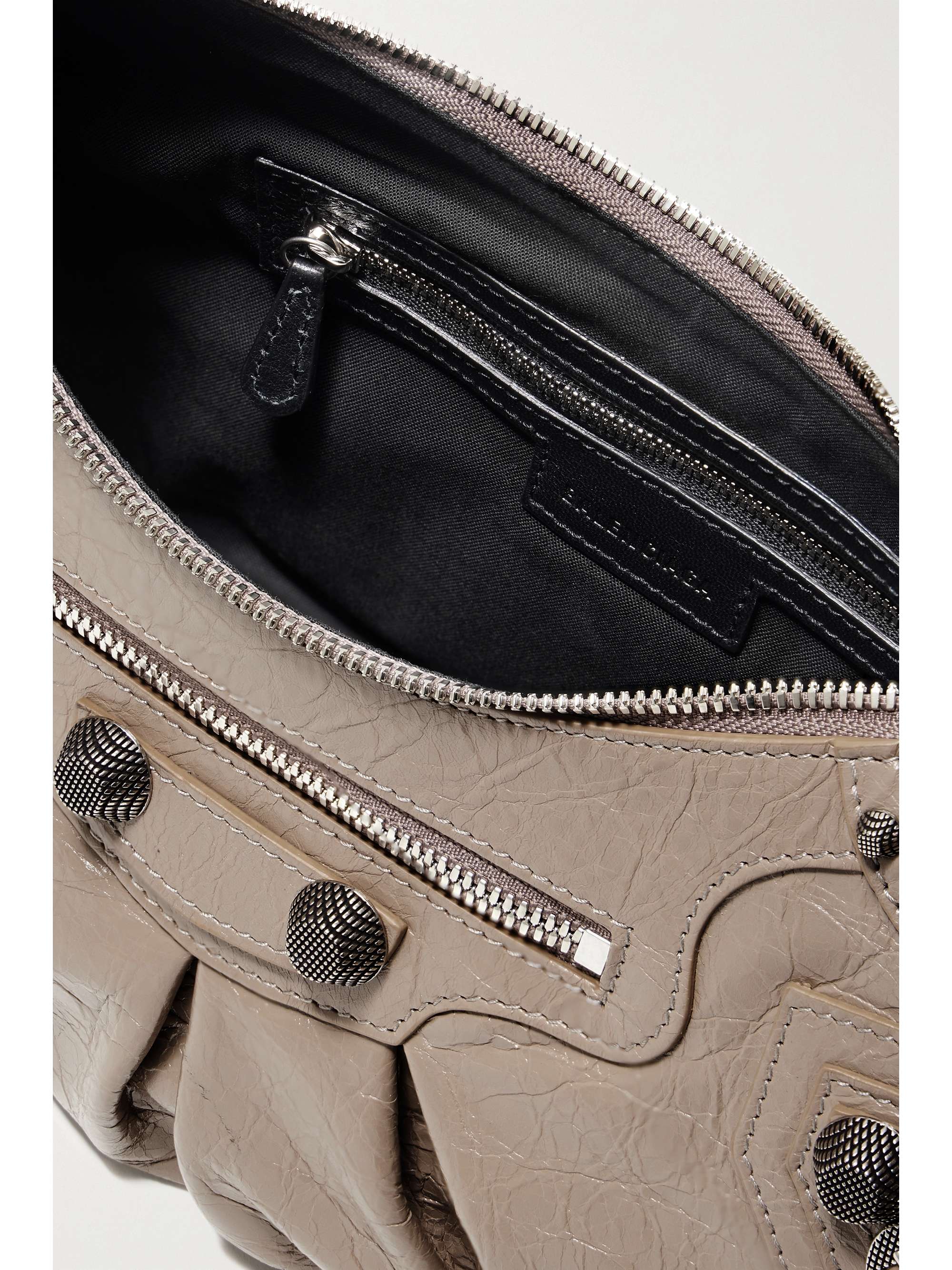 BALENCIAGA Le Cagole small studded textured-leather shoulder bag