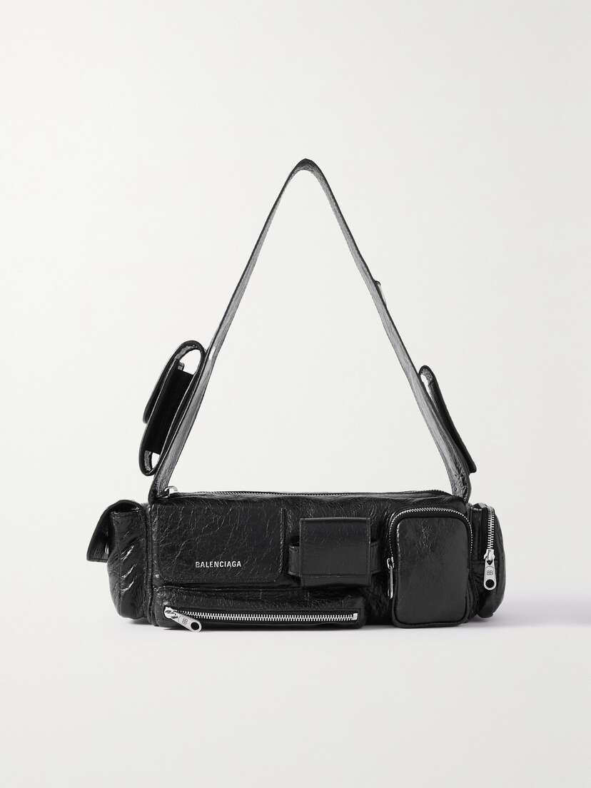 Balenciaga Superbusy Small Crinkled-leather Shoulder Bag