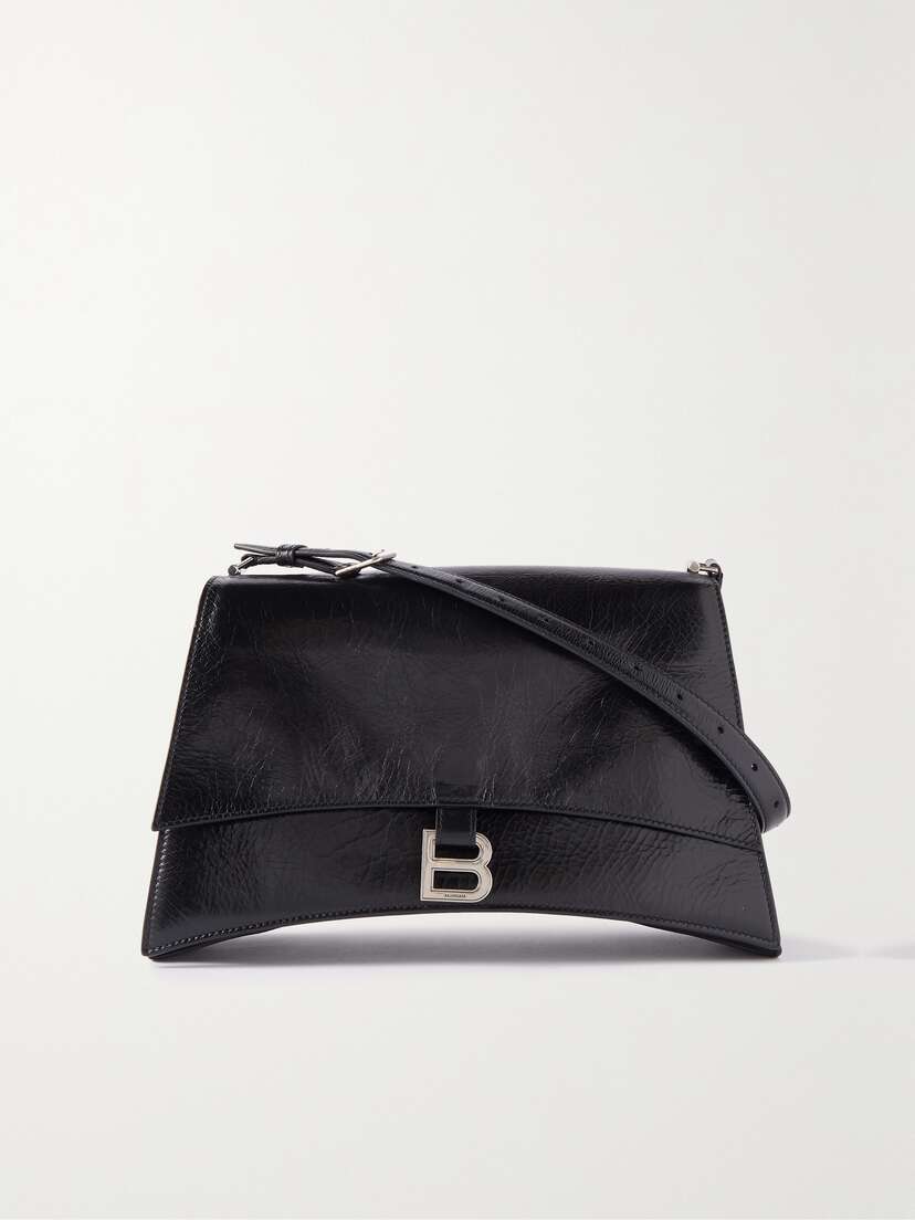 Balenciaga Crush Medium Crinkled-leather Shoulder Bag