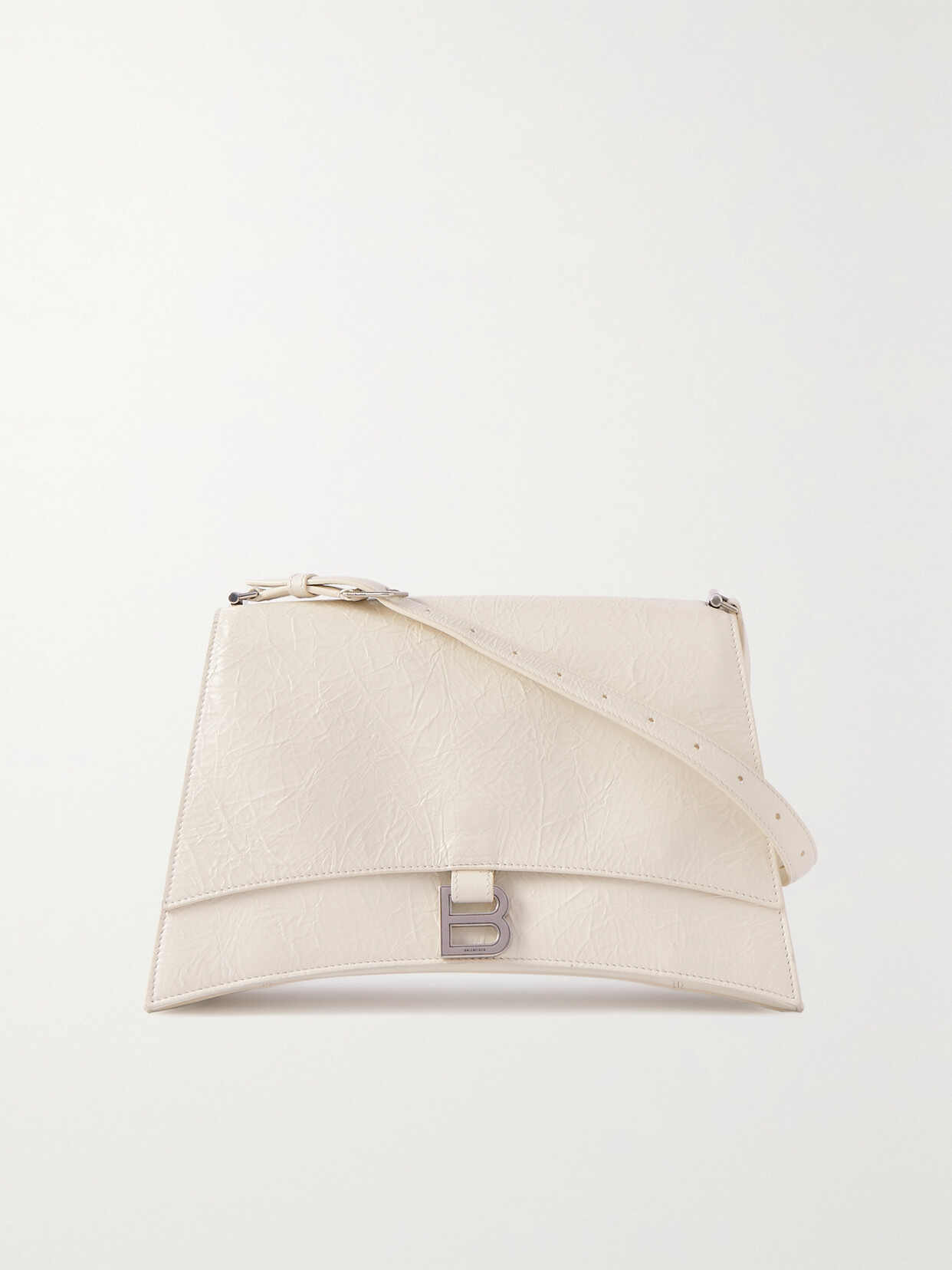 Balenciaga - Crush Medium Crinkled-leather Shoulder Bag - Ivory