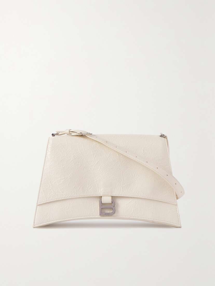 Balenciaga Crush Medium Crinkled-leather Shoulder Bag