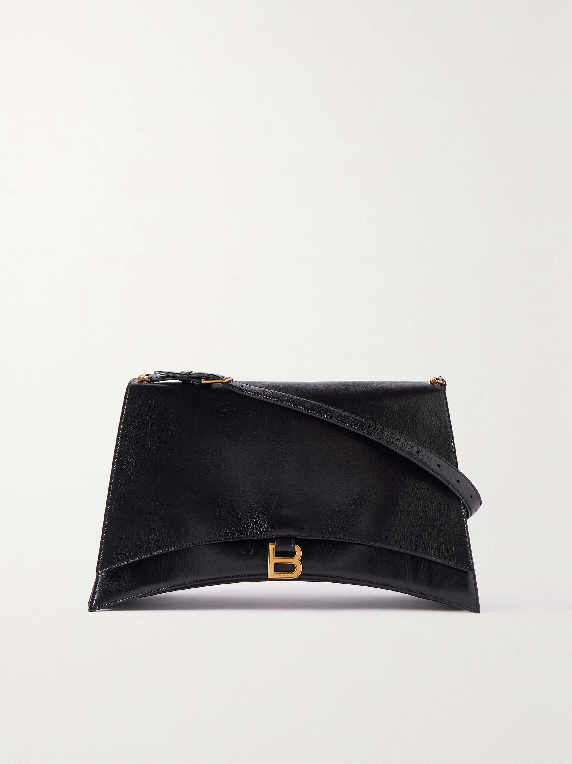 Crush Large Chain Shoulder Bag in Black - Balenciaga