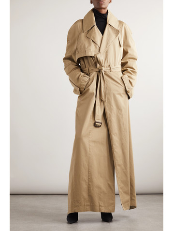 Balenciaga Oversized asymmetric cotton-twill trench coat