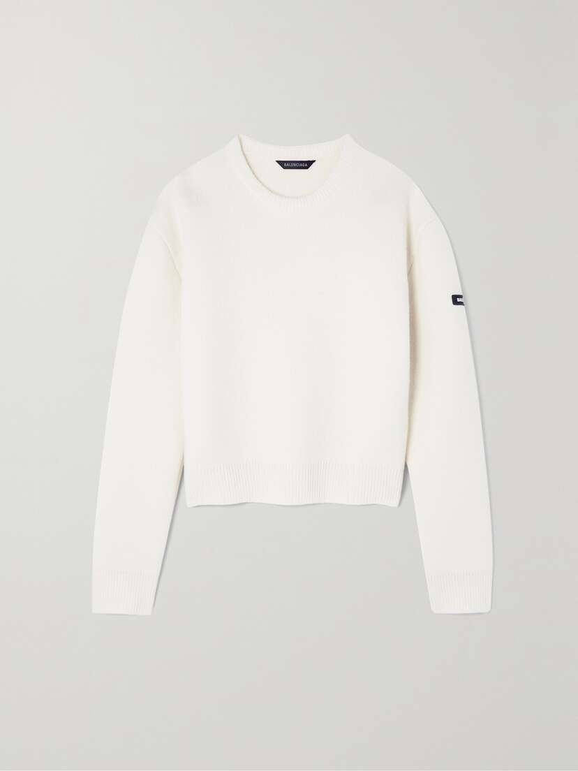 Balenciaga Appliquéd Wool Sweater