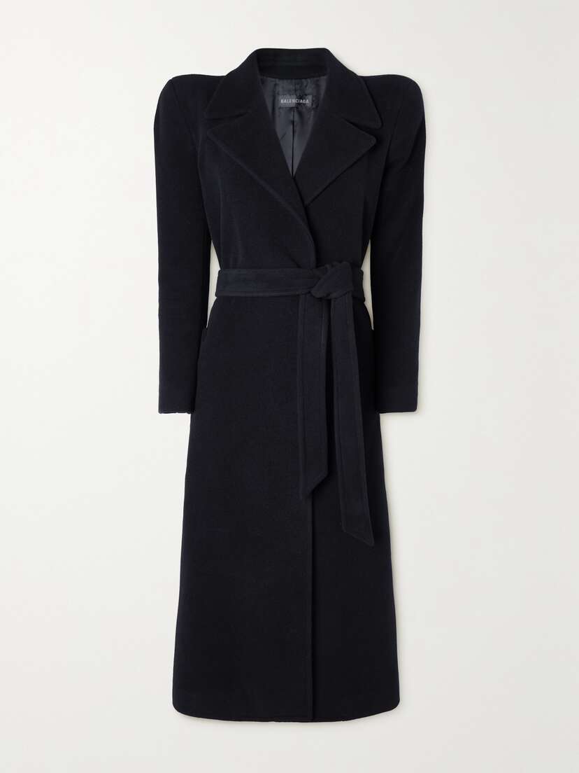 Balenciaga Belted Cashmere-blend Coat
