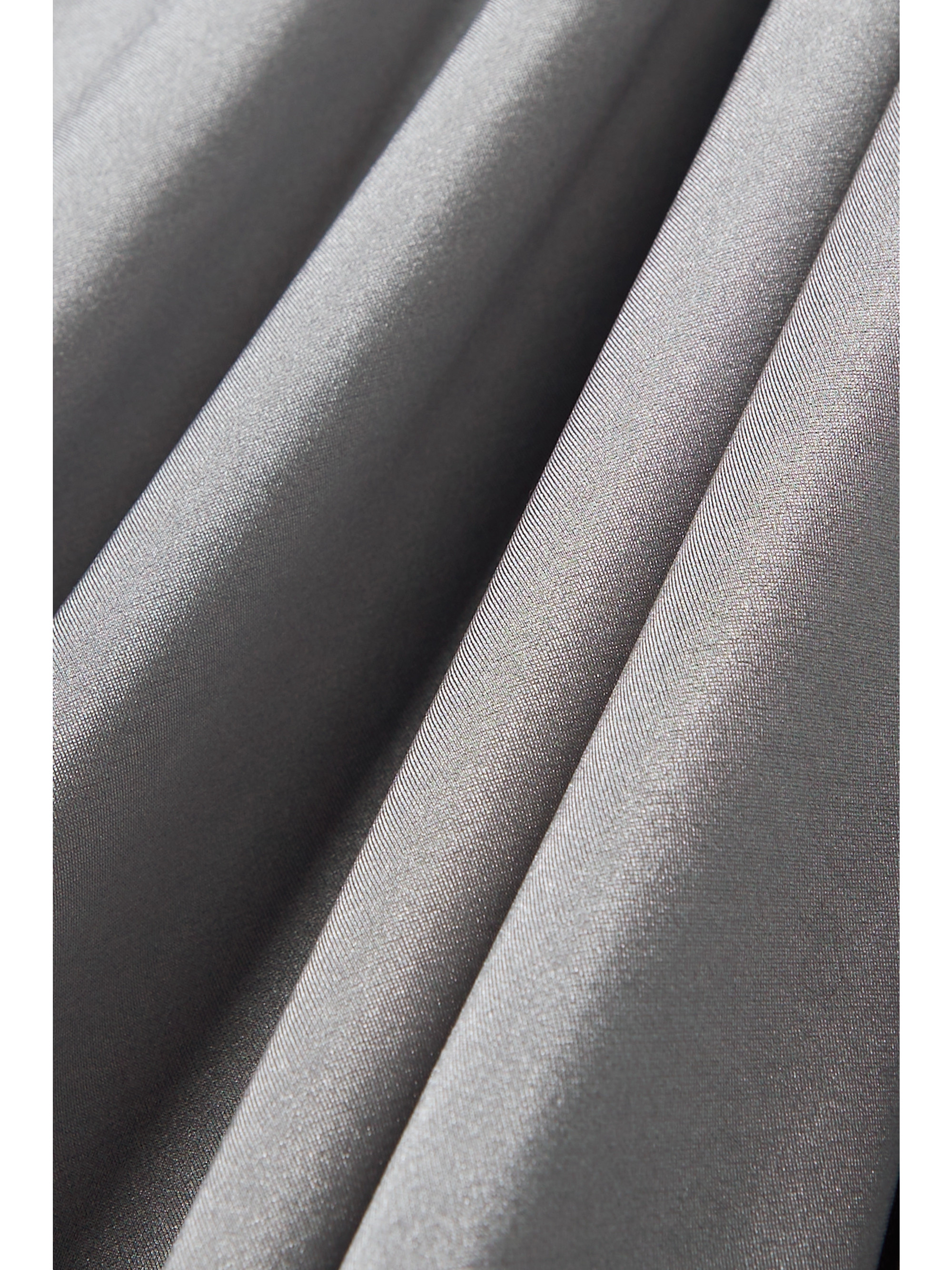 Balenciaga Asymmetric ruched stretch-satin maxi dress