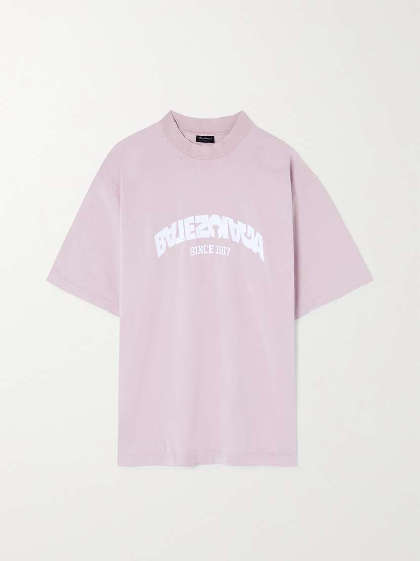 Balenciaga Printed Cotton-jersey T-shirt