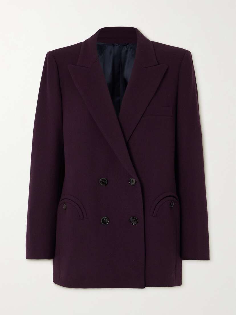 Blazé Milano Everyday Double-breasted Wool-crepe Blazer