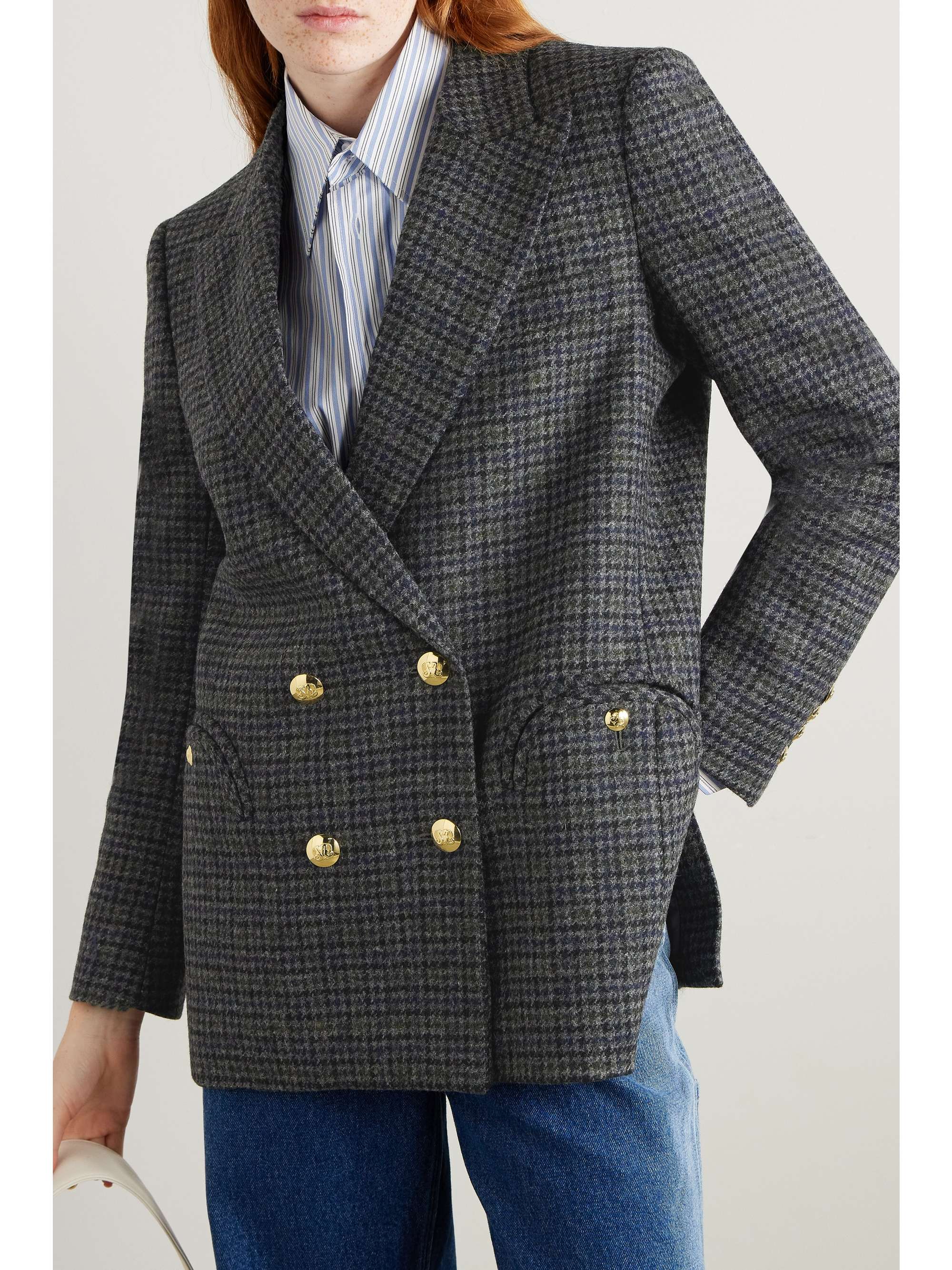 BLAZÉ MILANO Everynight double-breasted checked wool blazer | NET-A-PORTER