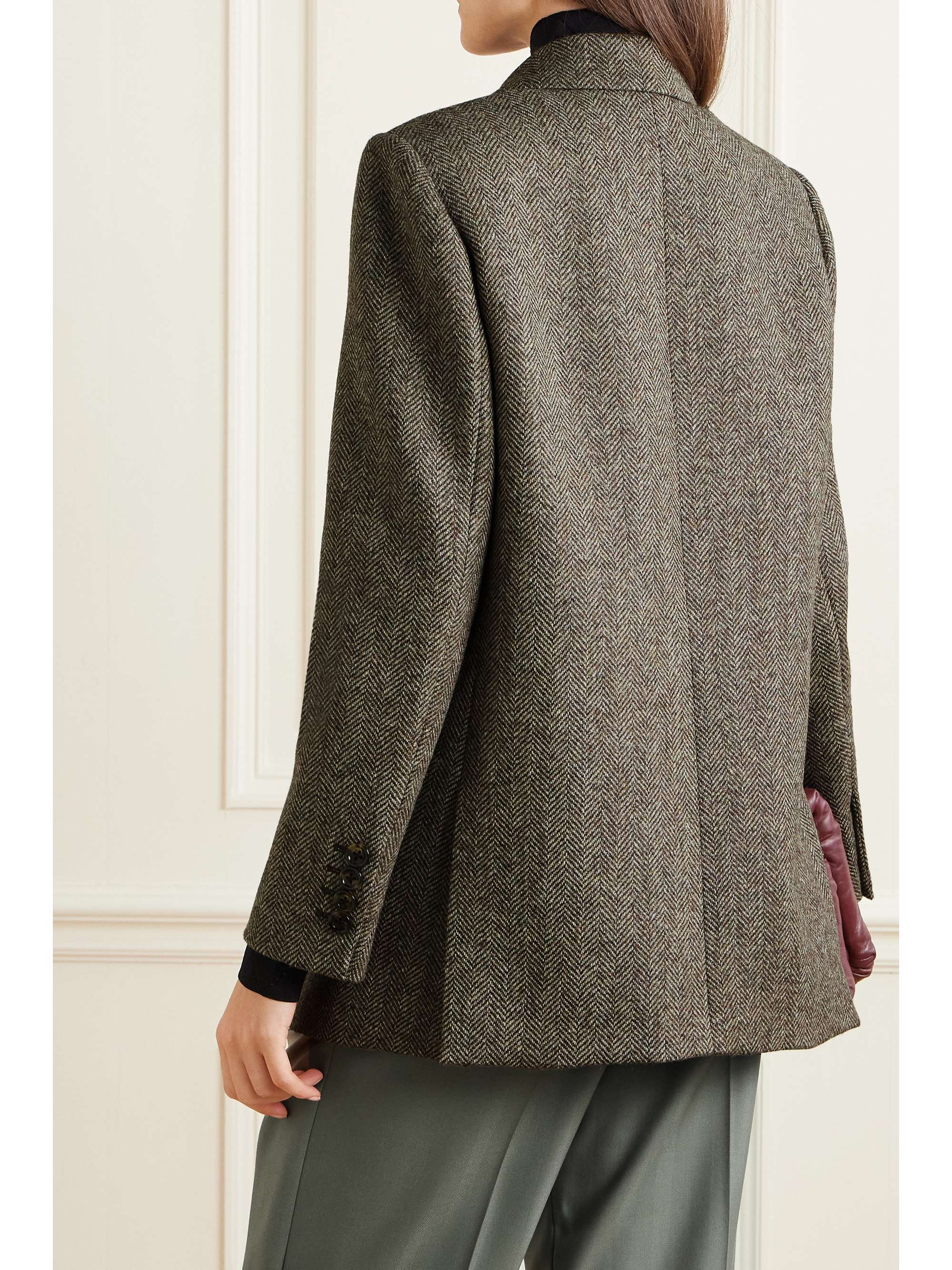 BLAZÉ MILANO Everynight double-breasted herringbone wool-tweed blazer ...