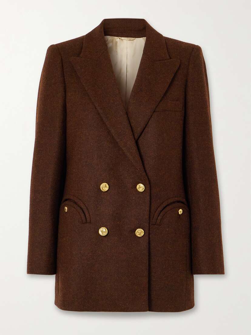 Blazé Milano Everyday Double-breasted Wool-felt Blazer