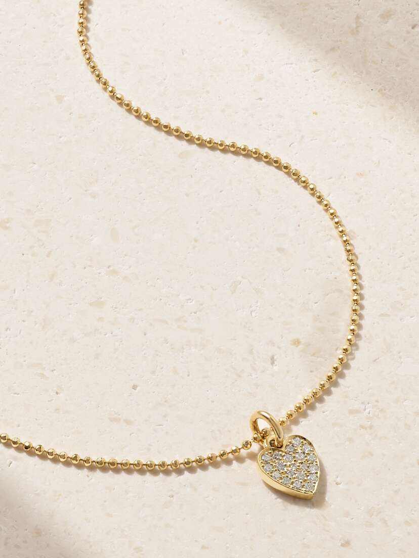 Jennifer Meyer Heart 18-karat Gold Diamond Necklace