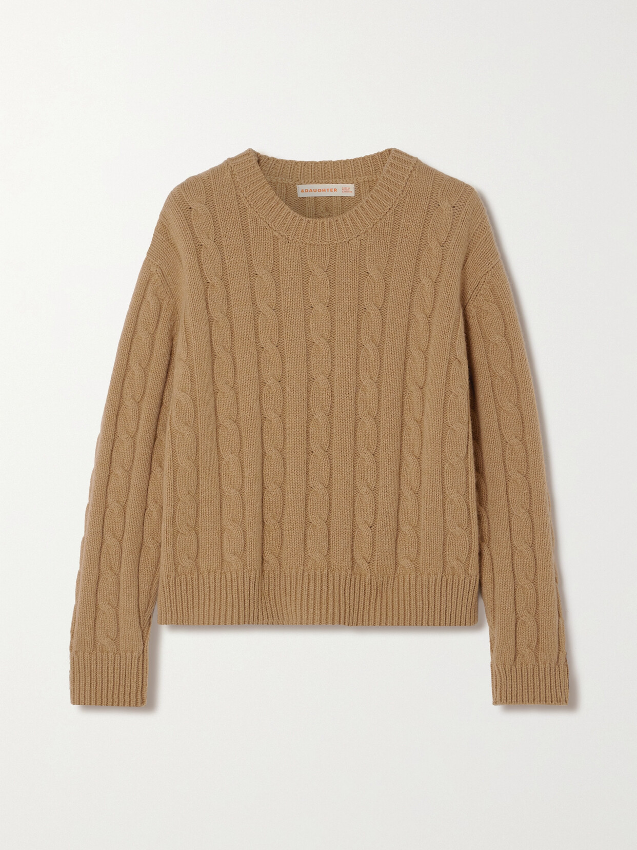 &Daughter - Cable-knit Wool Sweater - Brown