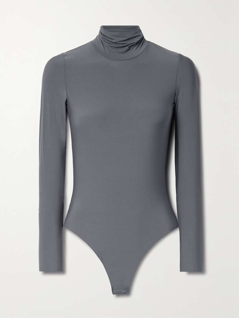 Commando Butter Stretch-modal Turtleneck Thong Bodysuit