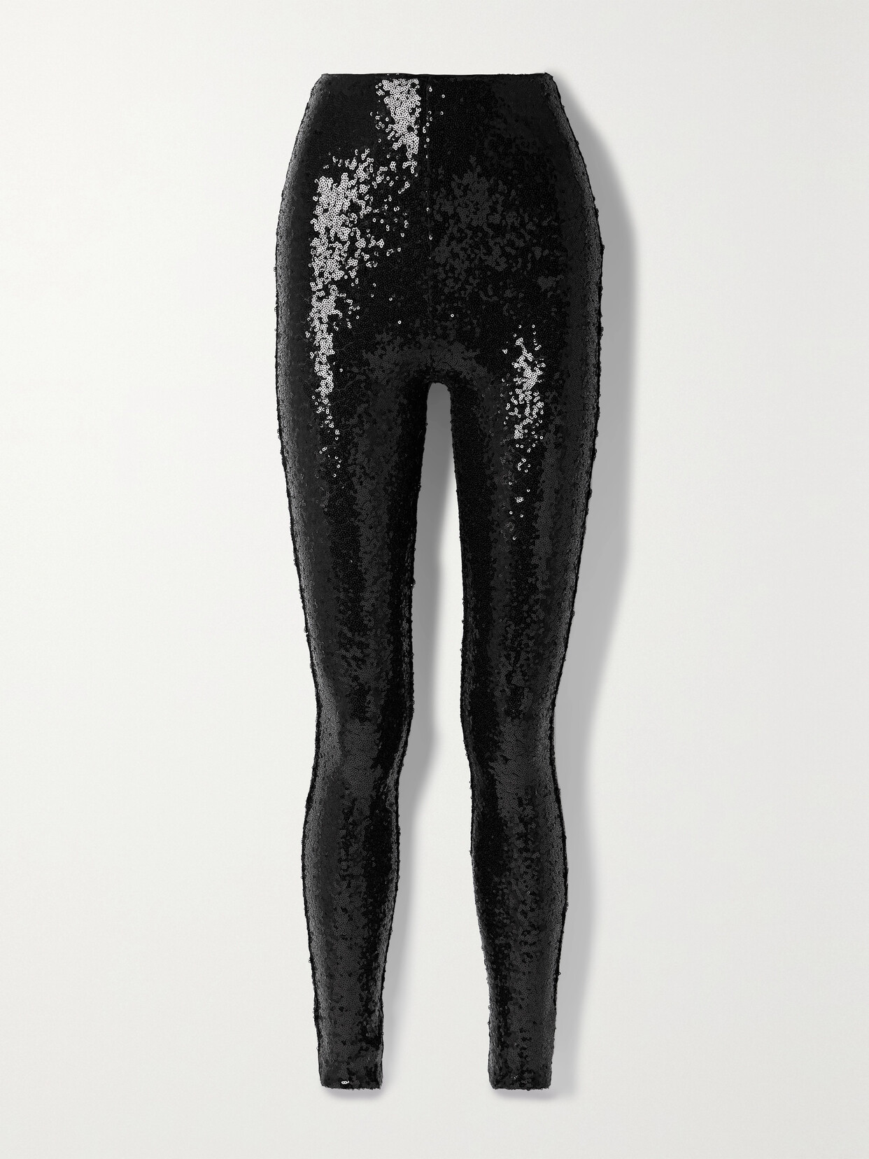 Commando Sequined Stretch-jersey Leggings - Black