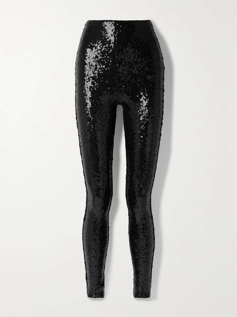 Commando Sequined Stretch-jersey Leggings