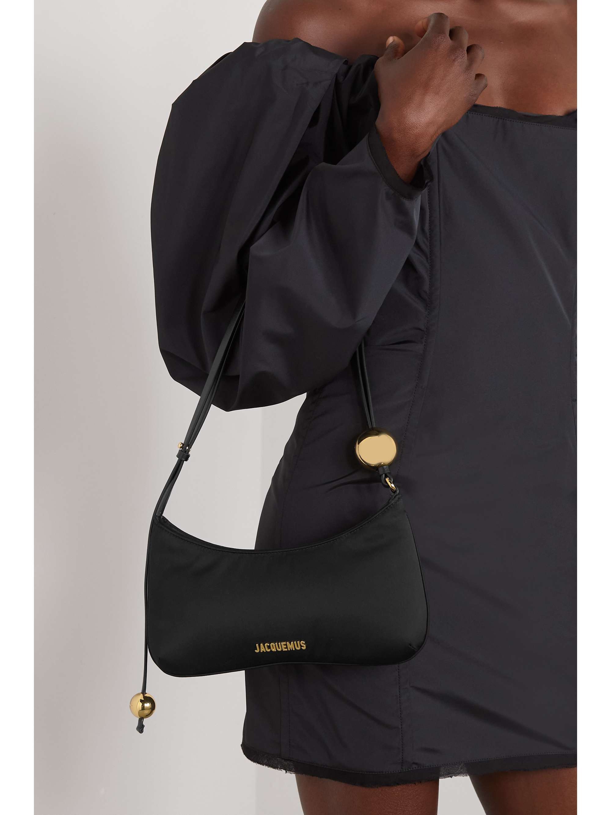 JACQUEMUS Le Bisou Perle embellished taffeta shoulder bag | NET-A-PORTER