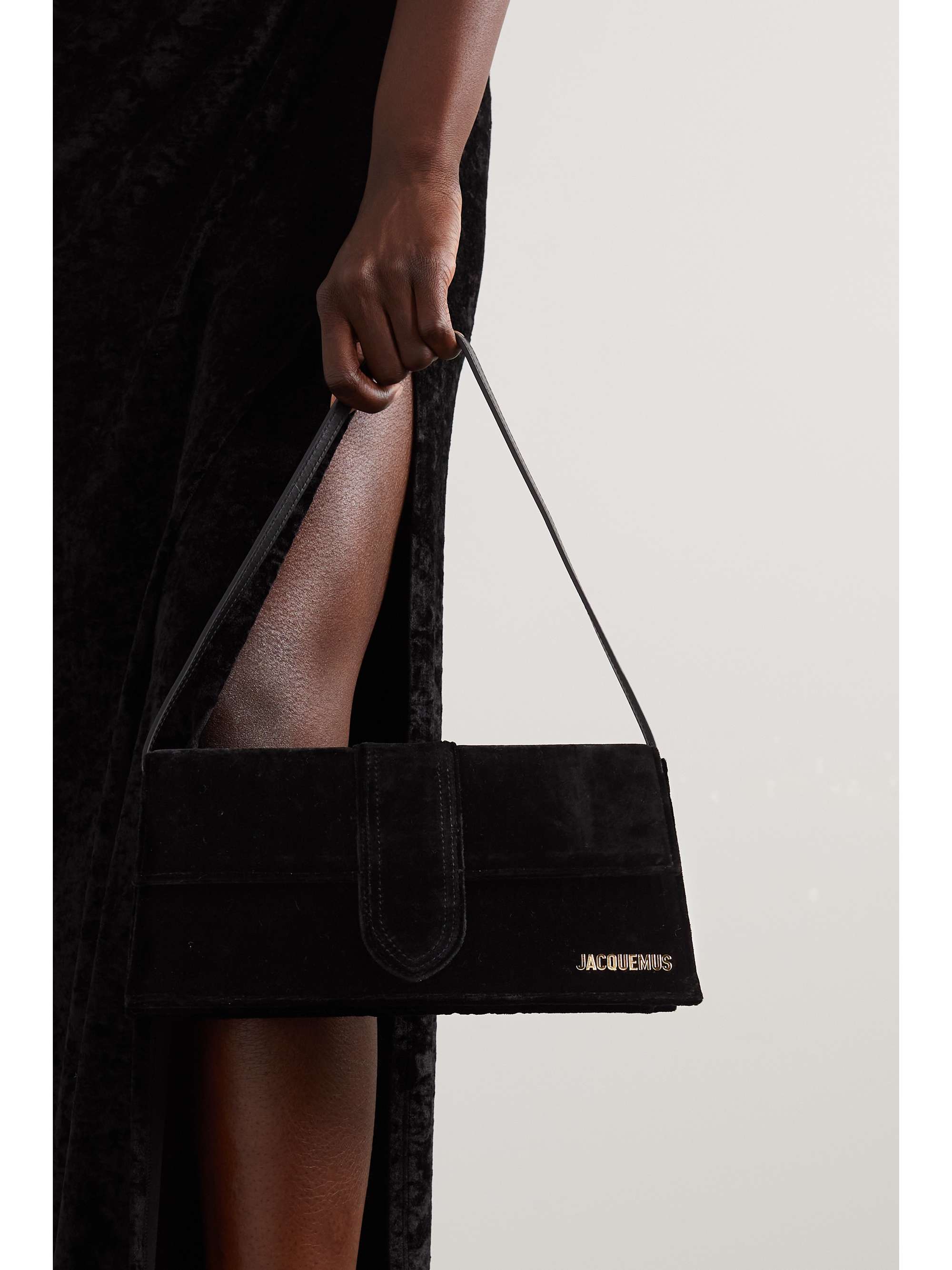 JACQUEMUS Le Bambino Long velour shoulder bag