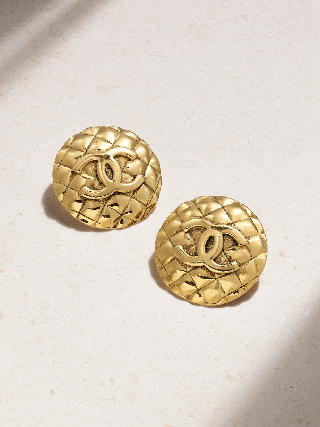 Vintage Chanel Gold-plated Clip Earrings