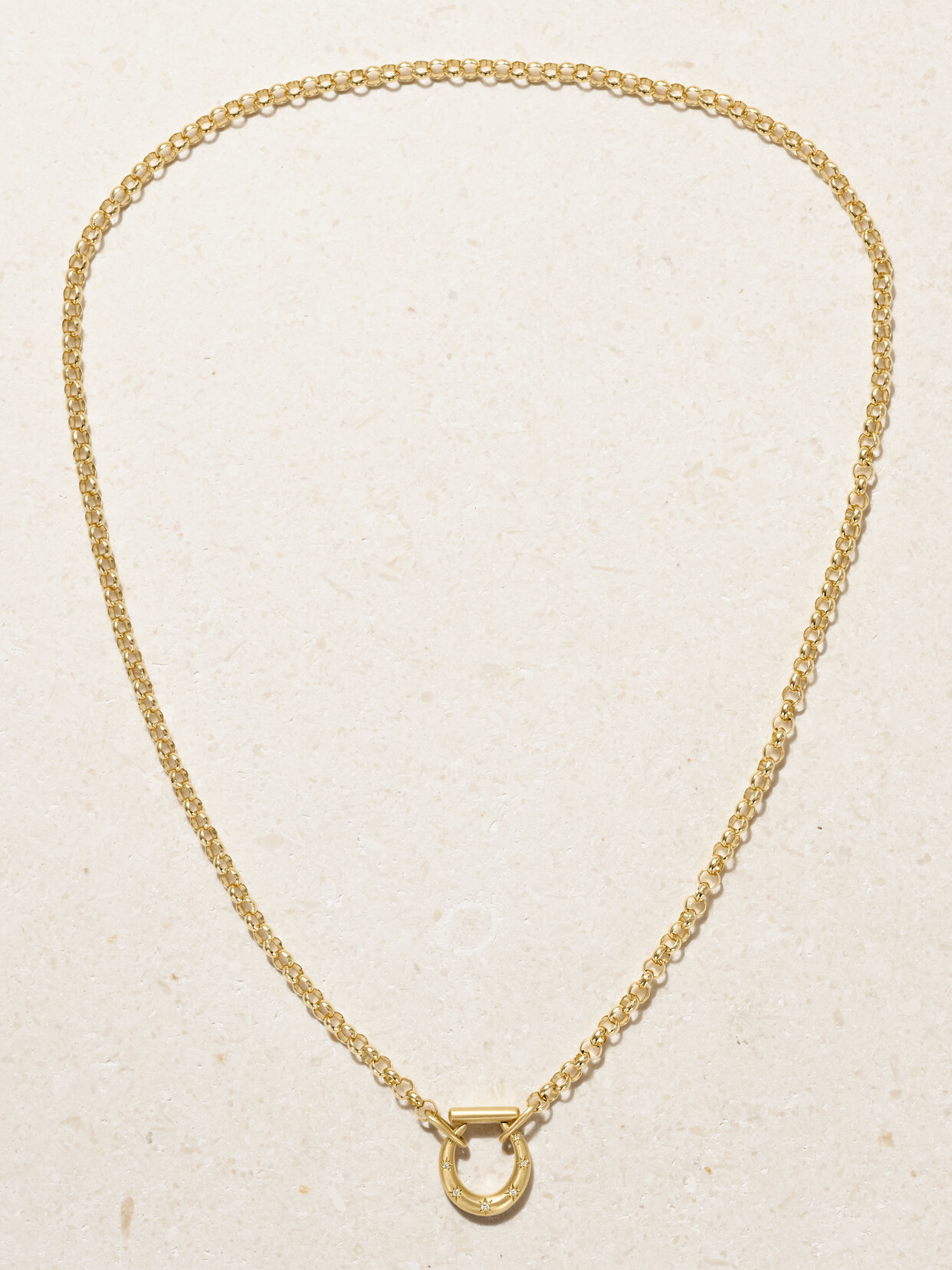 Cece Jewellery Horseclip Medium 18-karat Recycled  Diamond Necklace