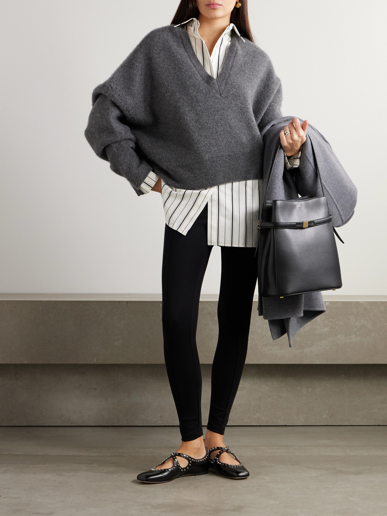 Another Tomorrow + Net Sustain Stretch-lenzing™ Lyocell Leggings In Black