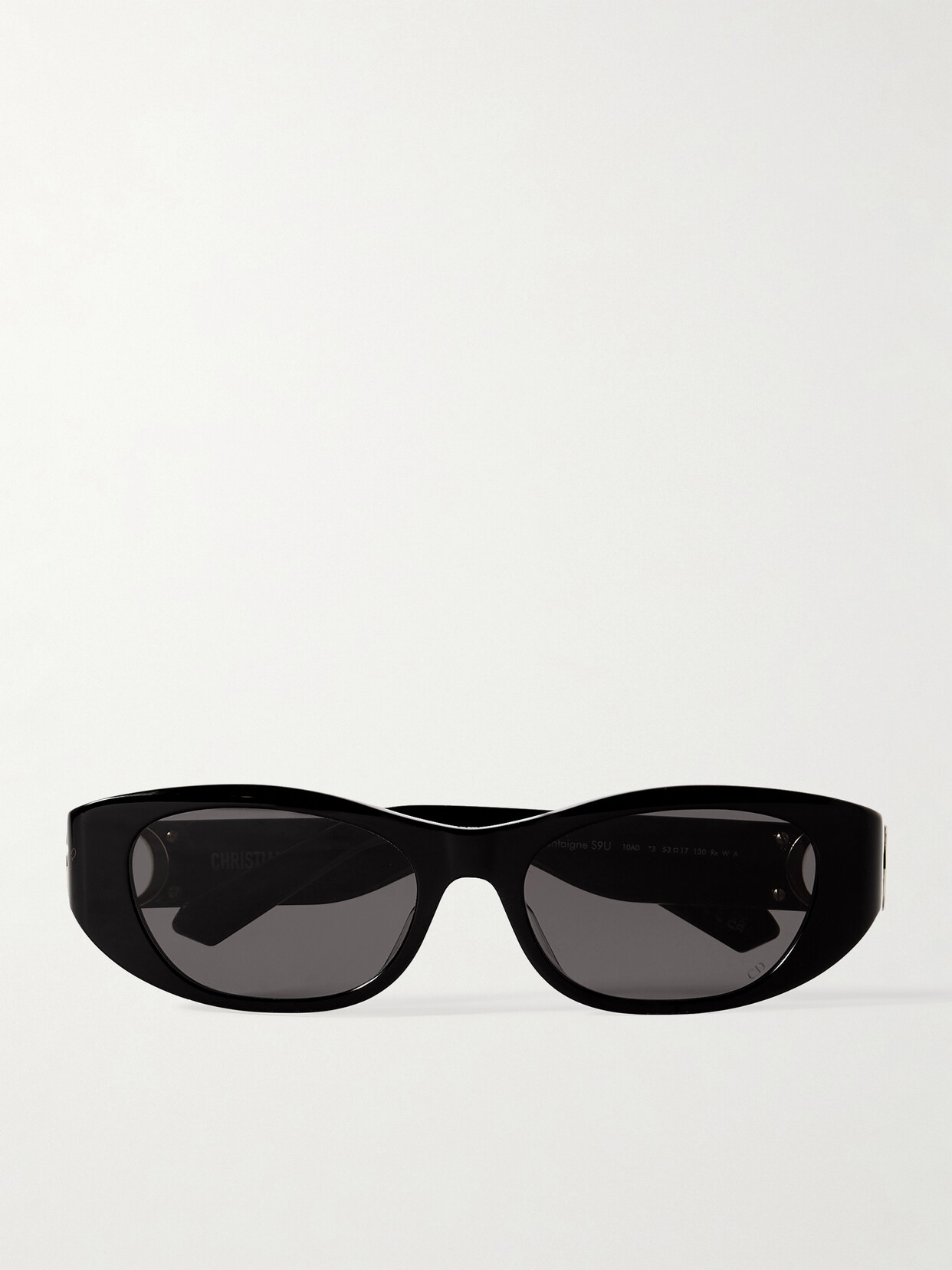Dior 30montaigne S9u Oval-frame Acetate Sunglasses In Black