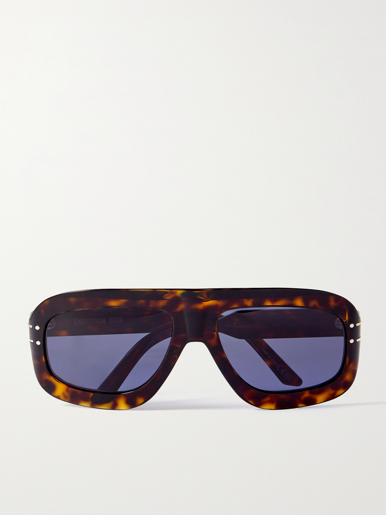 Dior Signature M1u Aviator-style Tortoiseshell Acetate Sunglasses