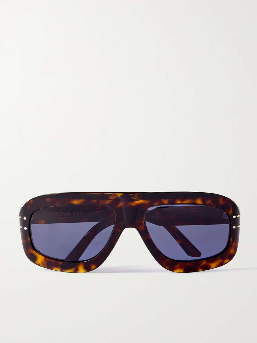 DIOR Eyewear Diorsignature M1u Aviator-style Tortoiseshell Acetate Sunglasses