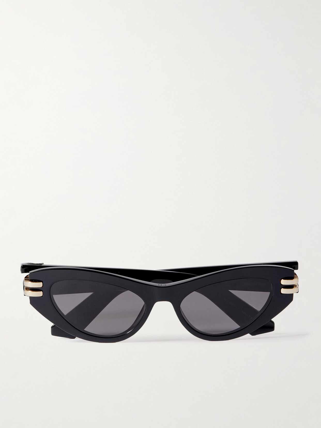 Shop Dior C B1u Cat-eye Acetate And Gold-tone Sunglasses In Black