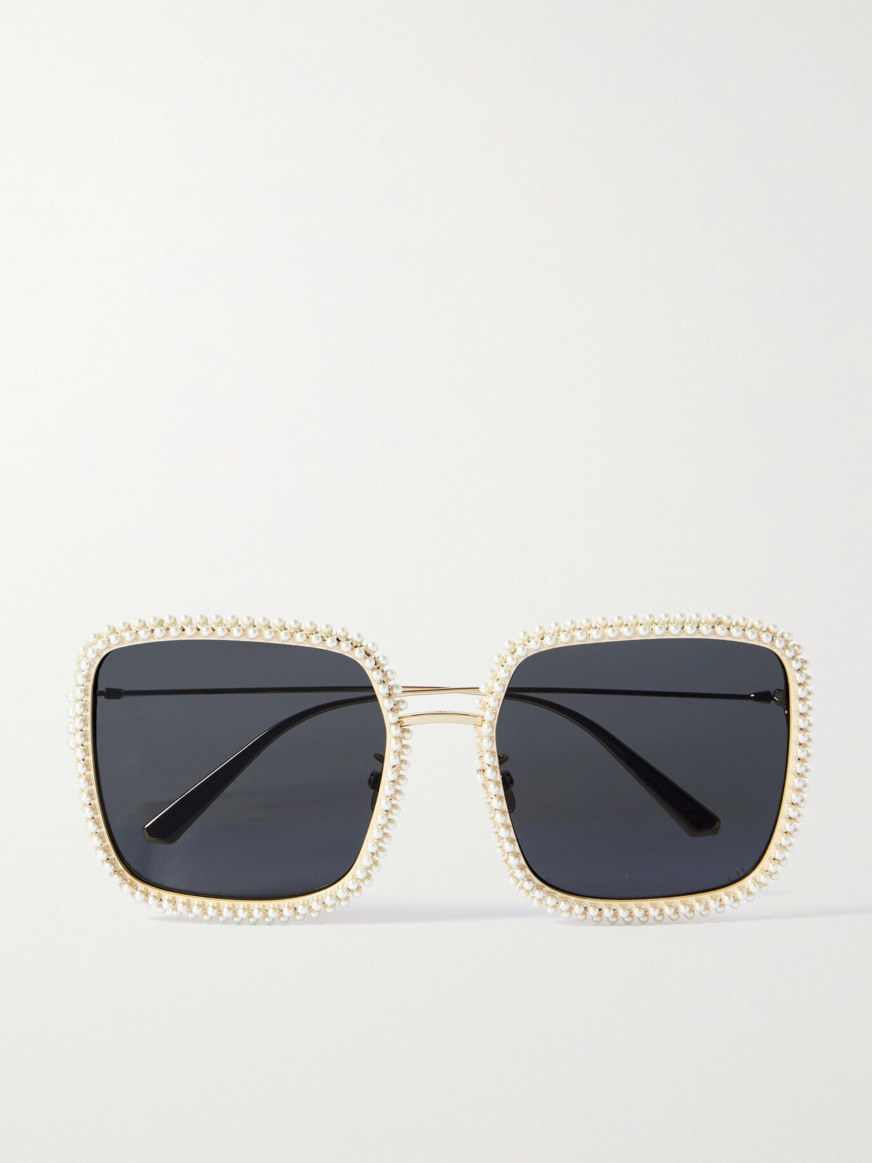 DIOR Eyewear - Missdior S2u Embellished Oversized Square-frame Gold-tone Sunglasses - One size