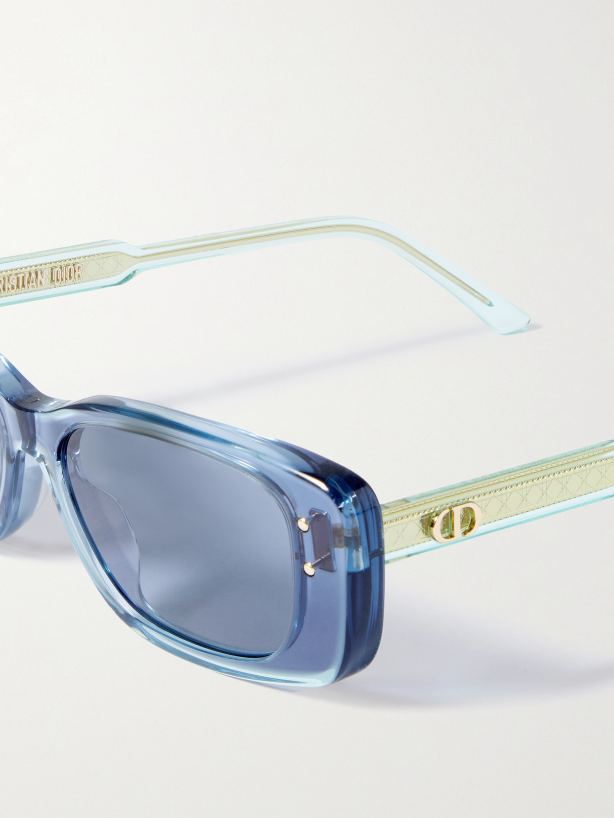 Shop Dior Highlight S21 Rectangle-frame Acetate Sunglasses In Blue