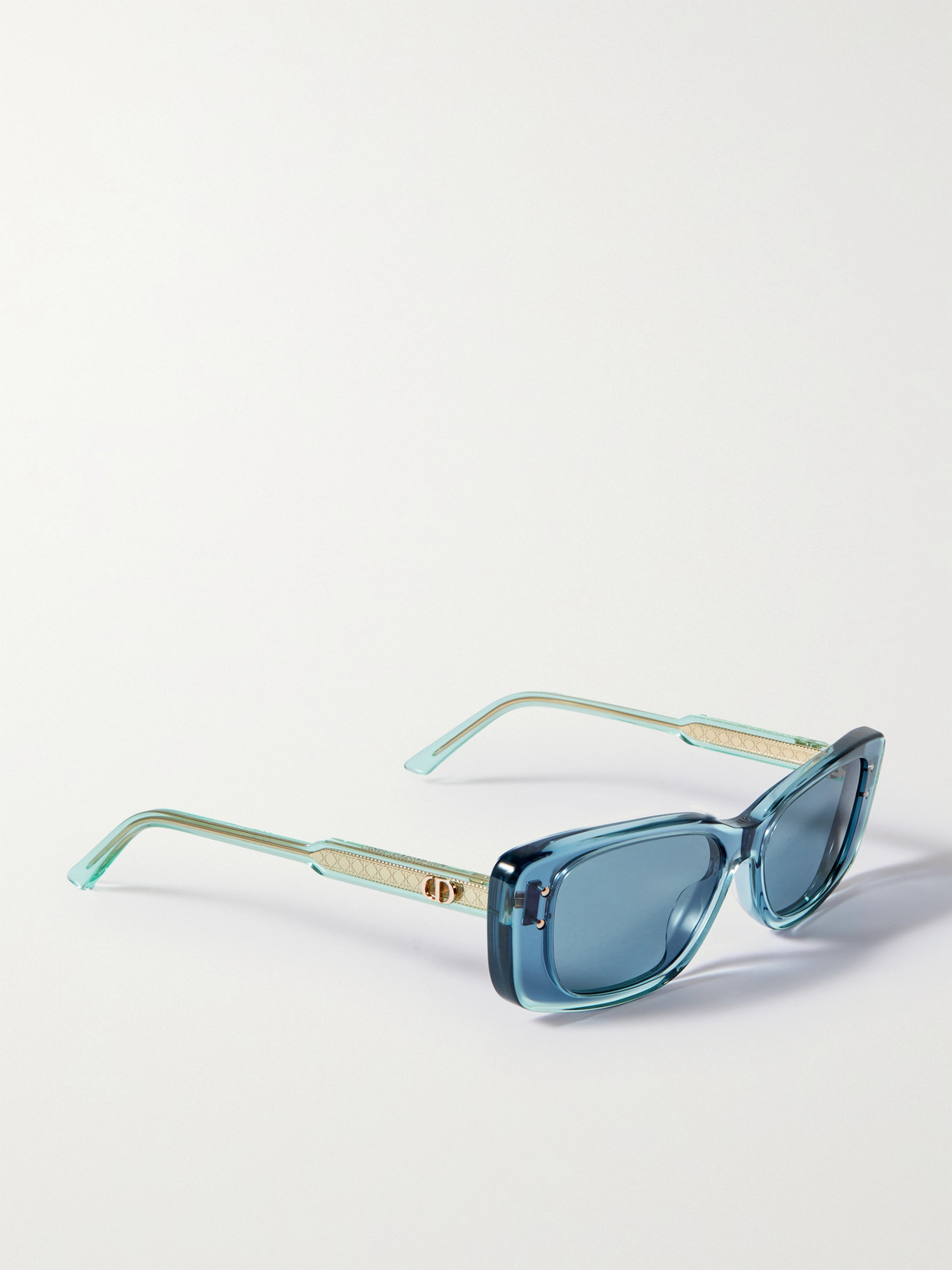 Shop Dior Highlight S21 Rectangle-frame Acetate Sunglasses In Blue