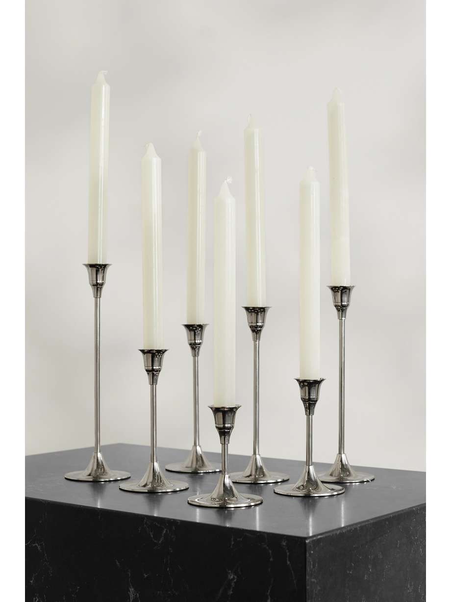 5th Avenue Collection Candle Sticks Hammered Nickel W/Velvet Box 10 inch H main image 1