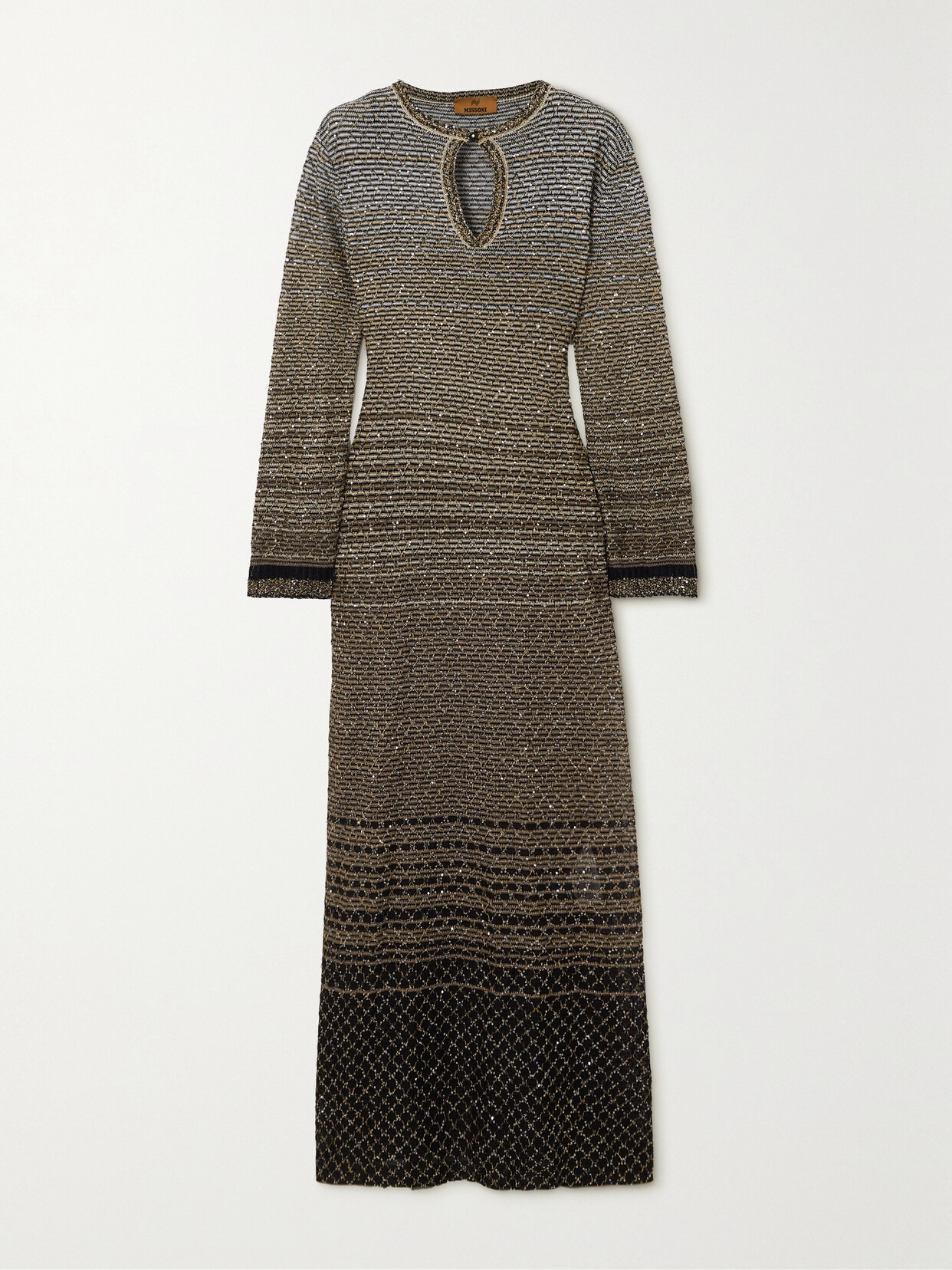 Missoni - Sequined Striped Metallic Crochet-knit Maxi Dress - Multi