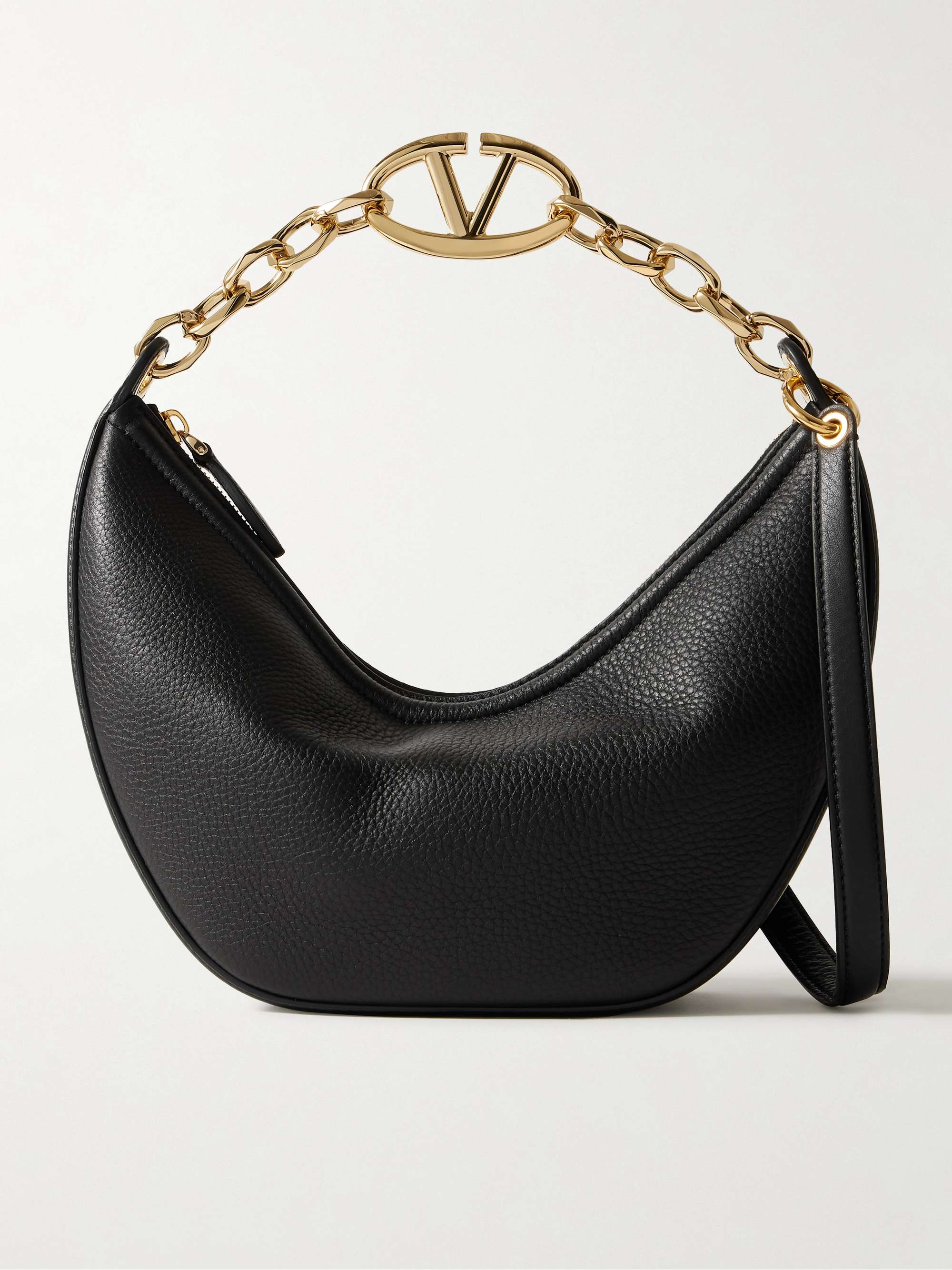 VALENTINO GARAVANI VLOGO small textured-leather shoulder bag | NET-A-PORTER