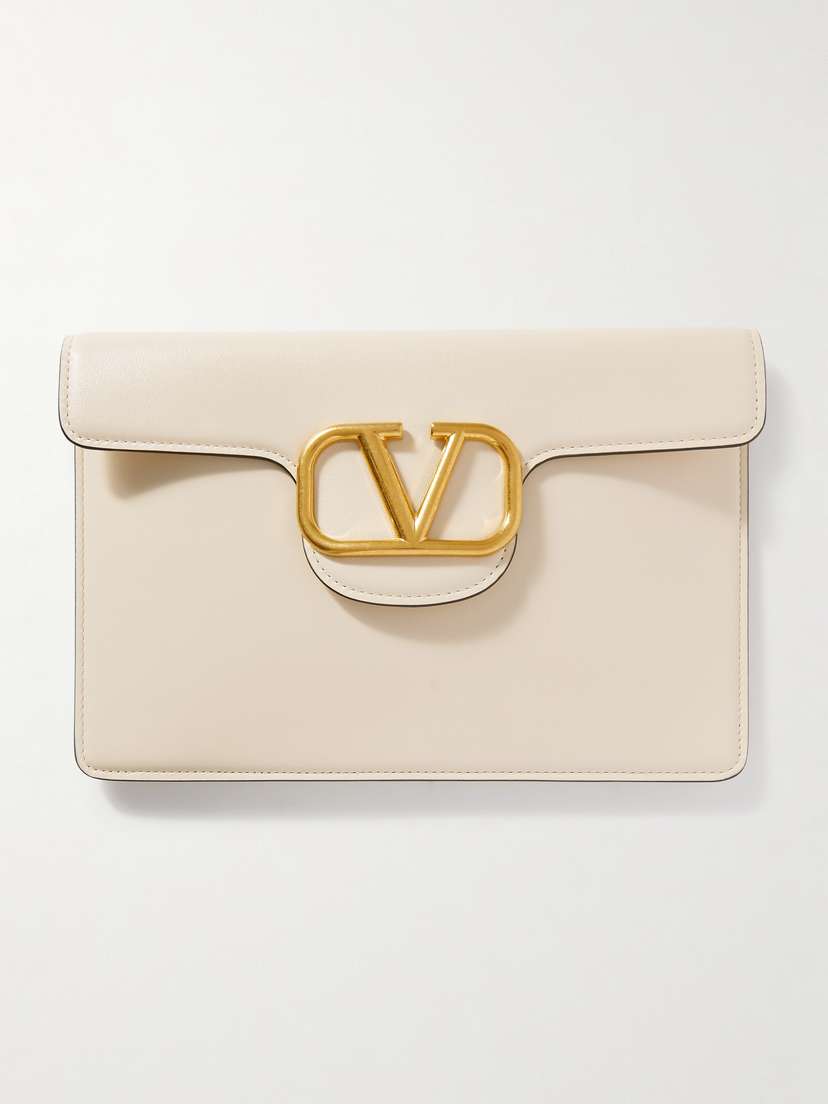 Valentino Garavani Locò Leather Clutch