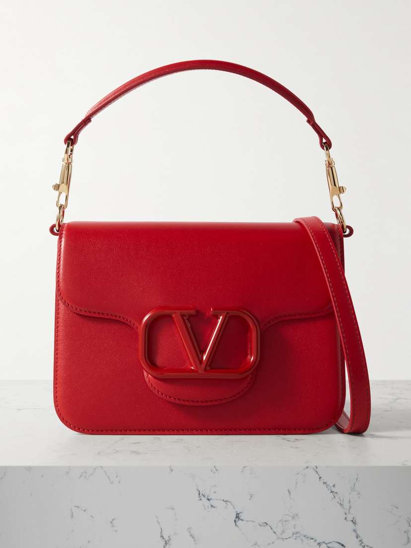 Valentino Garavani Locò Leather Shoulder Bag