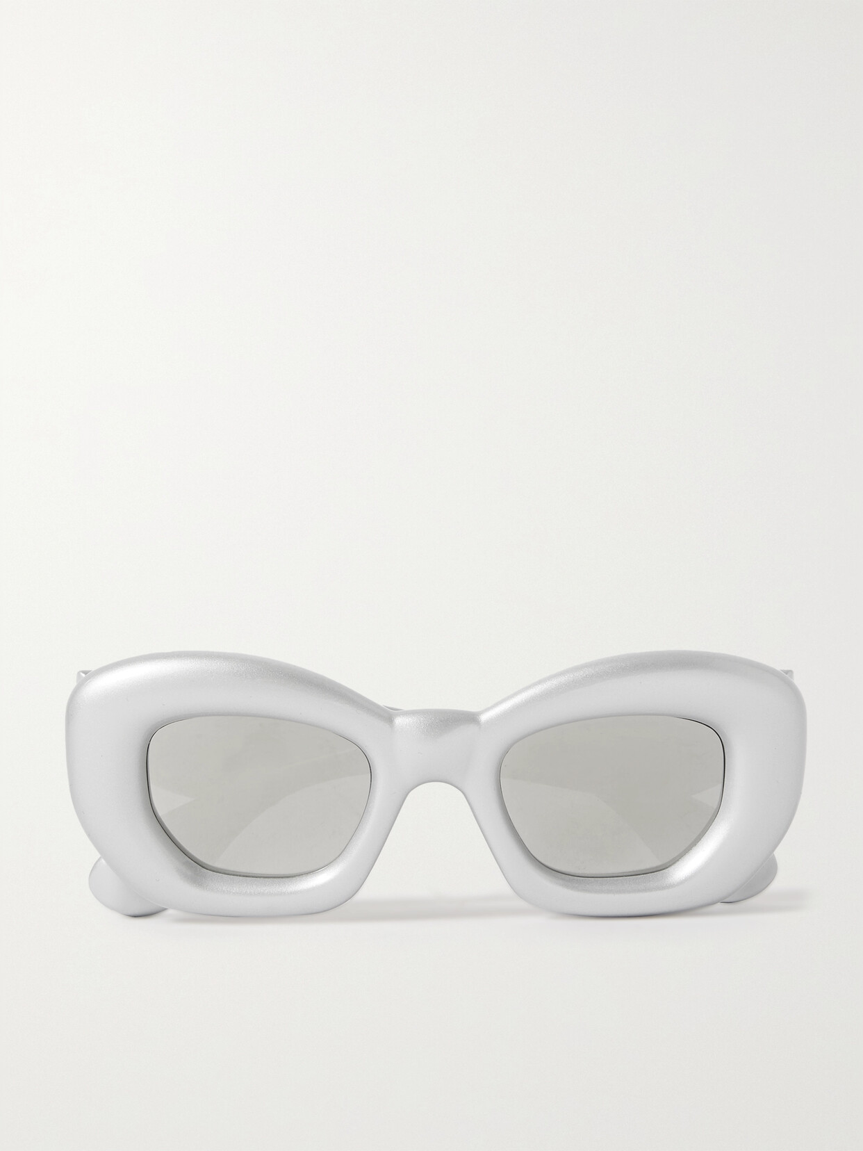 Loewe Inflated Oversized D-frame Acetate Sunglasses In Silver